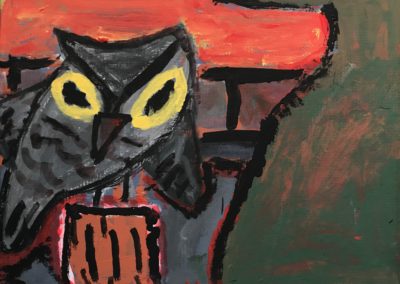 Randy Stennes Owl Painting 2017