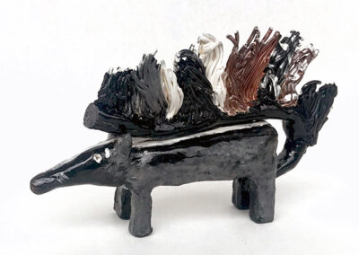 Ceramic Skunk Sculpture by Alana Gersky (2019)