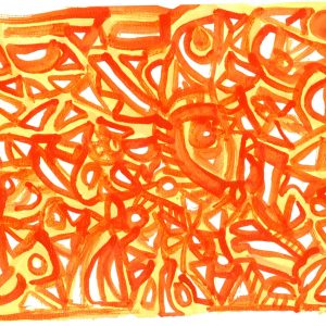 Orange Abstract by Uli Rossier