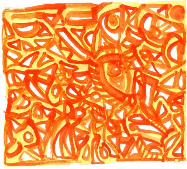 Orange Abstract by Uli Rossier