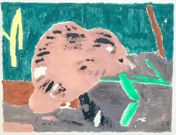 Beaver Monoprint by Margaret B