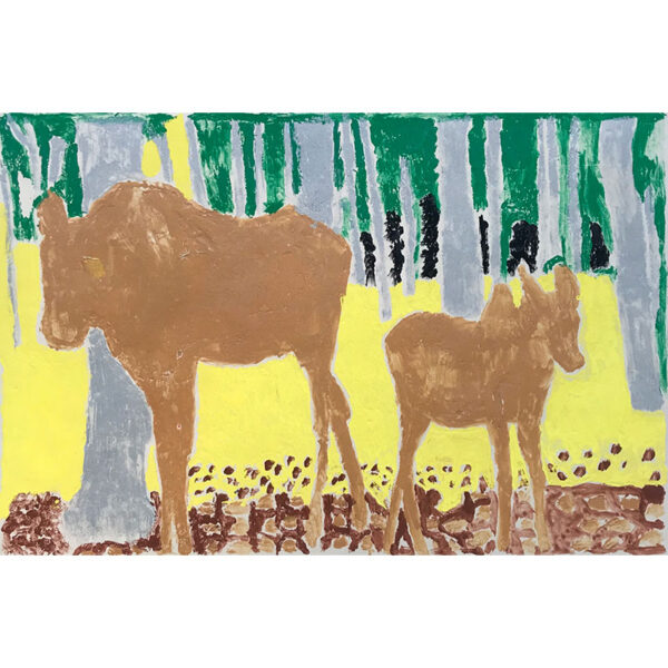 Moose monoprint by Margaret B