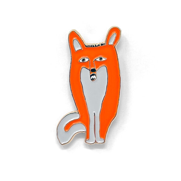 Enamel fox pin