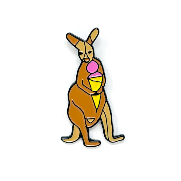 Kangaroo with Ice Cream Pin