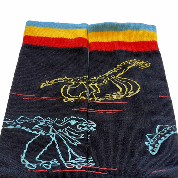 Roller Disco Dino Socks by Jonathan Whittaker - Image 3