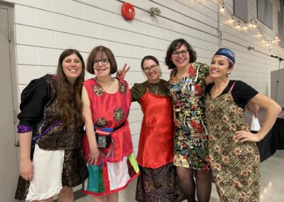 Maddi, Allison, Sophie, Hilary, and Tatyana at the fashion show
