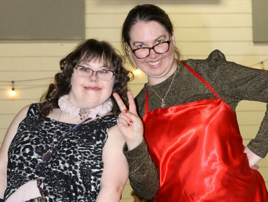Alana and Sophie at the fashion show