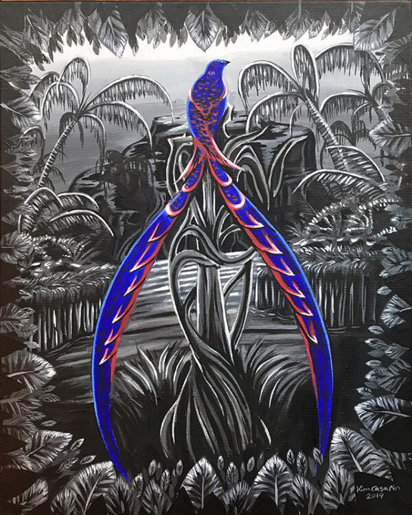 Camo Bird of Paradise Print by Kim Casarin