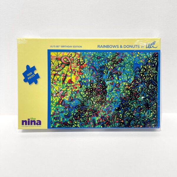 Puzzlebox with colourful abstract painting