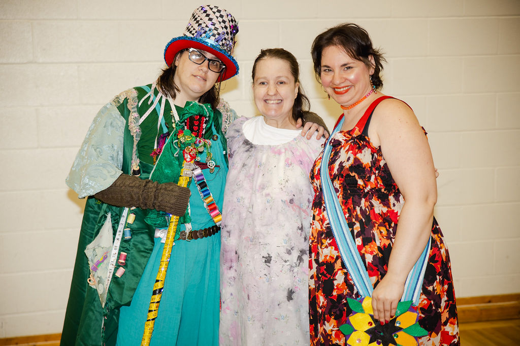 Bonnie, Lisa, and Collette at the fashion show